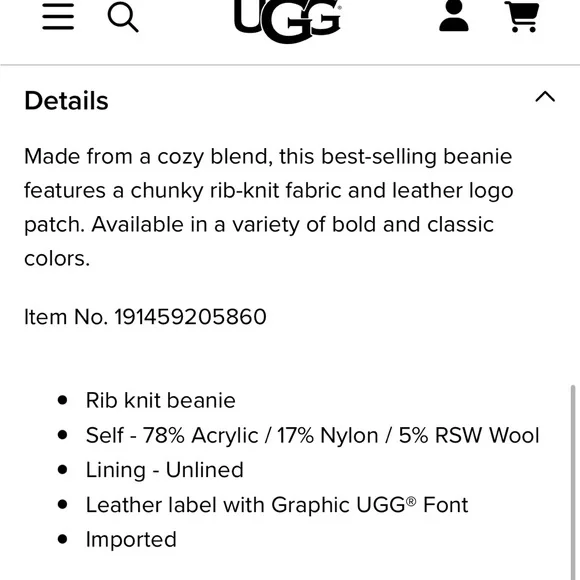 UGG Chunky Knit Beanie in baby pink - Picture 5 of 8